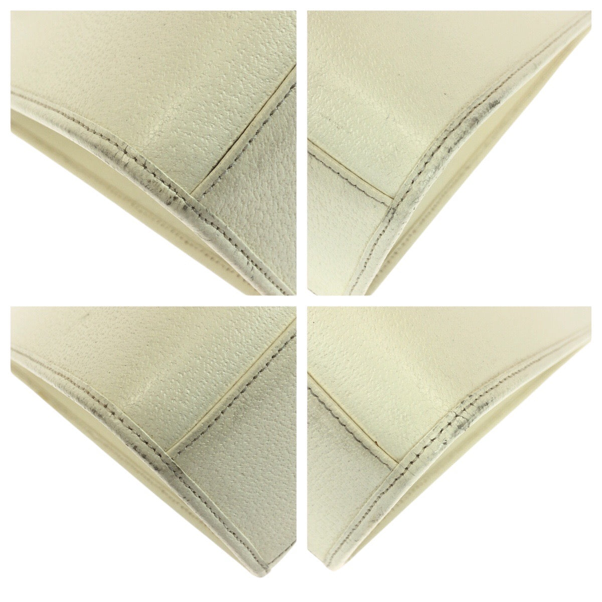 GUCCI Tote Bag 002 1064 leather White Ivory SilverMetal Jackie