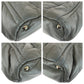 PRADA Tote Bag leather Grey SilverMetal Triangle With logo Nappa bomber