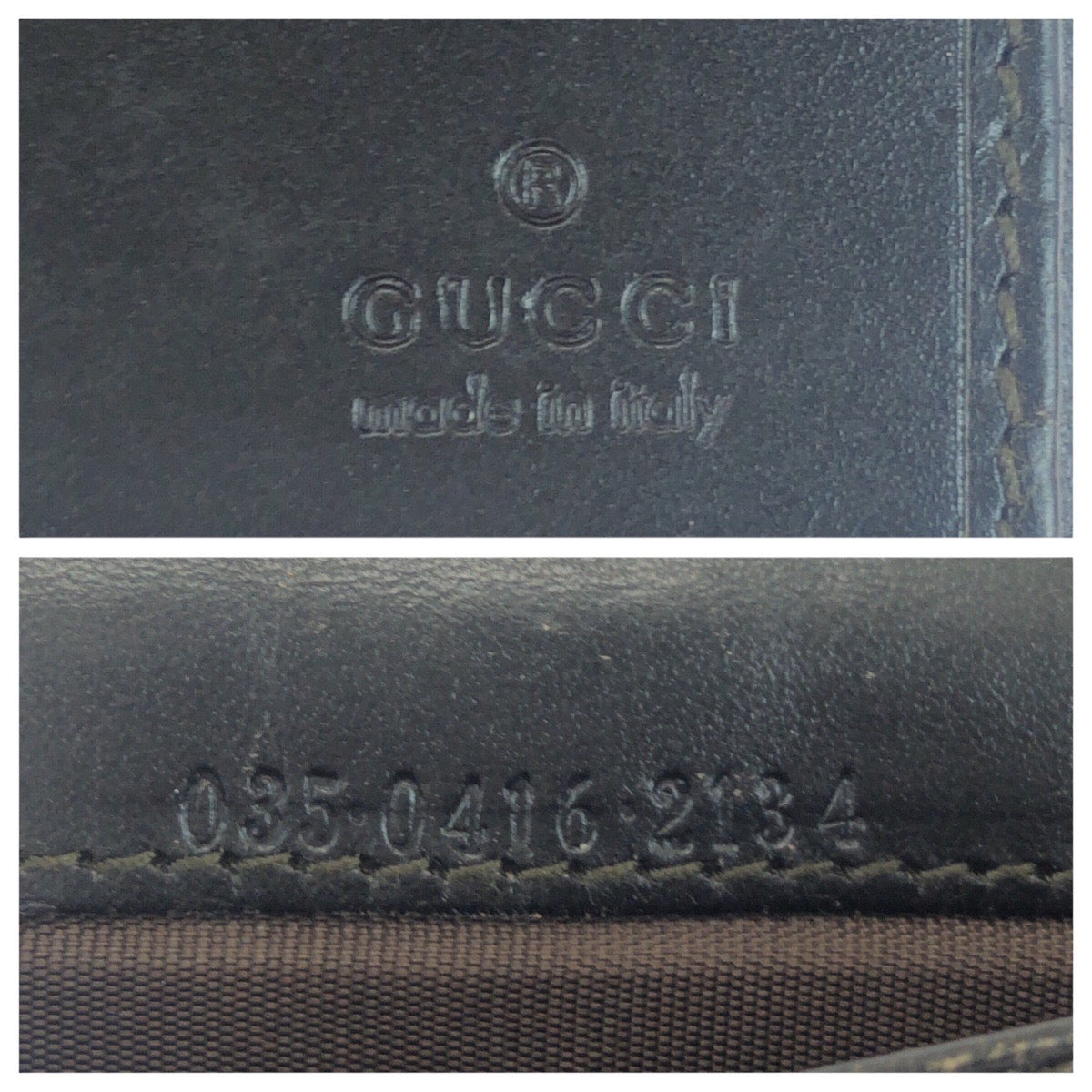 GUCCI Long Wallet Purse 035 0416 2134 GG canvas Beige Dark Brown Silver Jackie Shelly Line