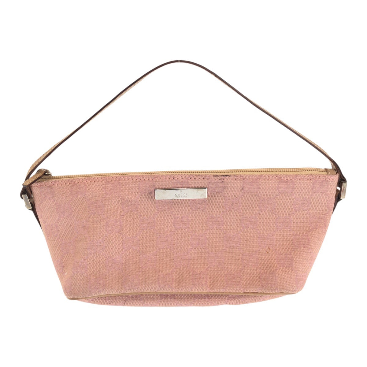 GUCCI Handbag 039 1103 GG canvas Pink Silver