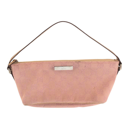 GUCCI Handbag 039 1103 GG canvas Pink Silver