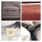 PRADA Handbag leather Wine Red Bordeaux SilverMetal