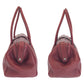 PRADA Handbag leather Wine Red Bordeaux SilverMetal