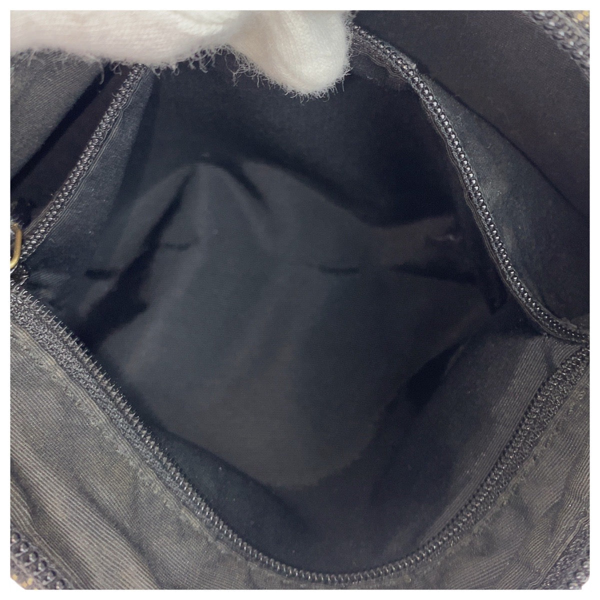 GUCCI Shoulder Bag 92699 GG canvas Black GoldMetal