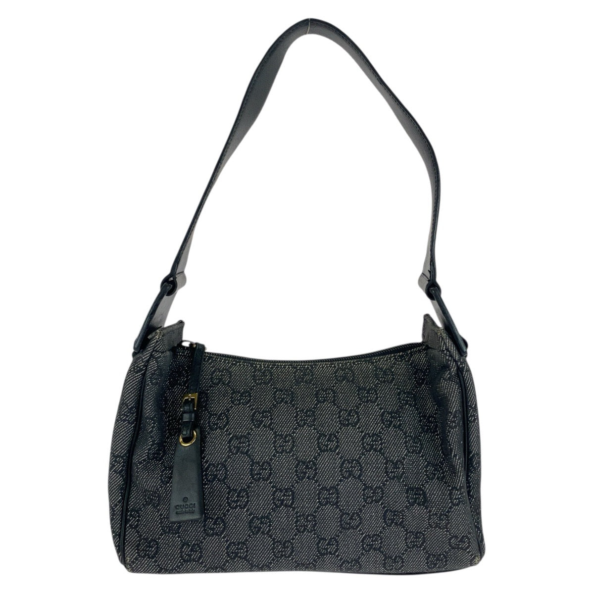 GUCCI Shoulder Bag 92699 GG canvas Black GoldMetal