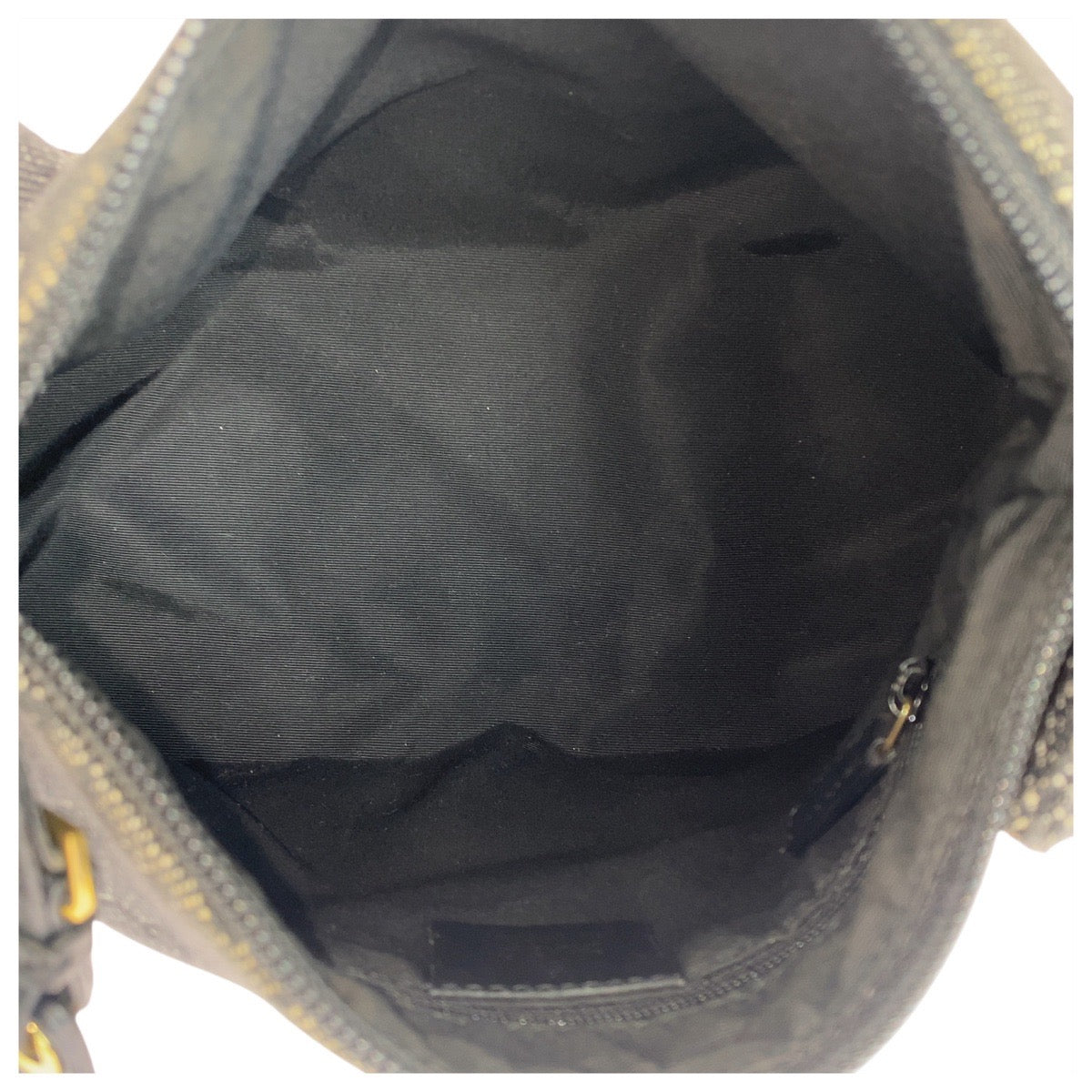 GUCCI Shoulder Bag 92699 GG canvas Black GoldMetal