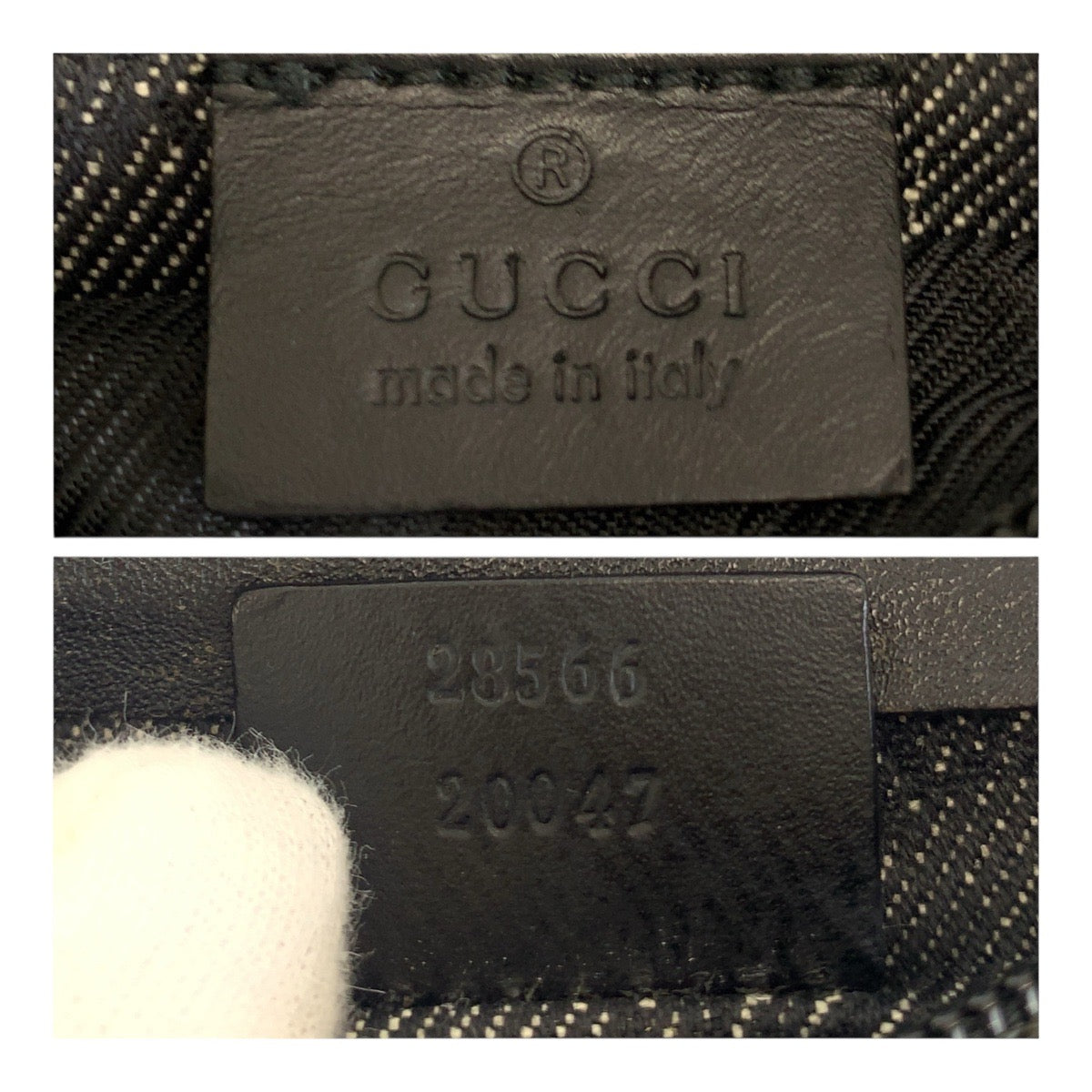 GUCCI Sling bag 28566 GG canvas Black Silver