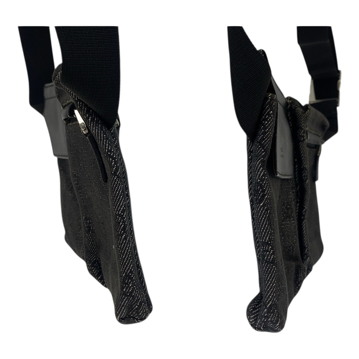 GUCCI Sling bag 28566 GG canvas Black Silver