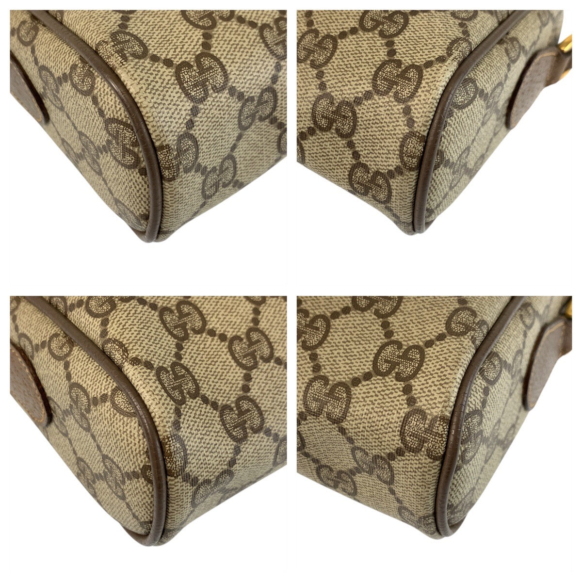 GUCCI Shoulder Bag 89 02 018 GG Supreme Canvas Beige Gold Metal Sherry line