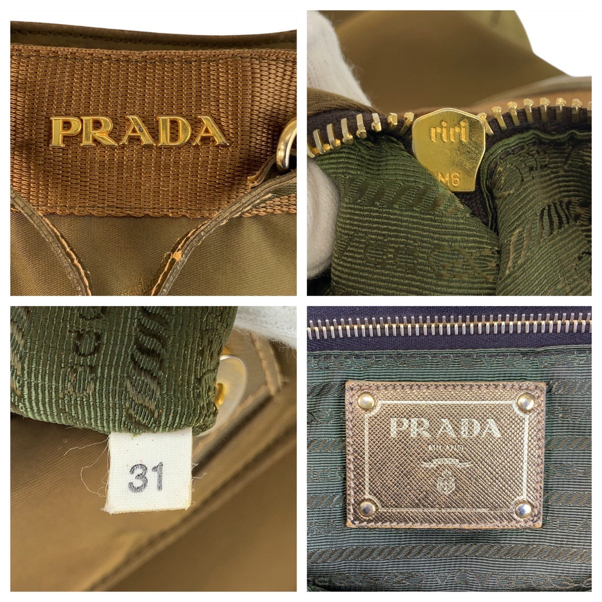 PRADA Tote Bag 31 Nylon khaki