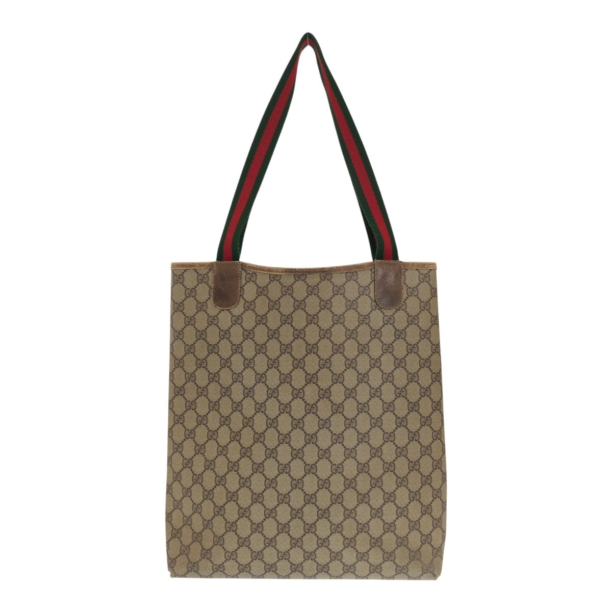 GUCCI Tote Bag 39 02 003 GG Supreme Canvas Brown gold Sherry line Old Gucci