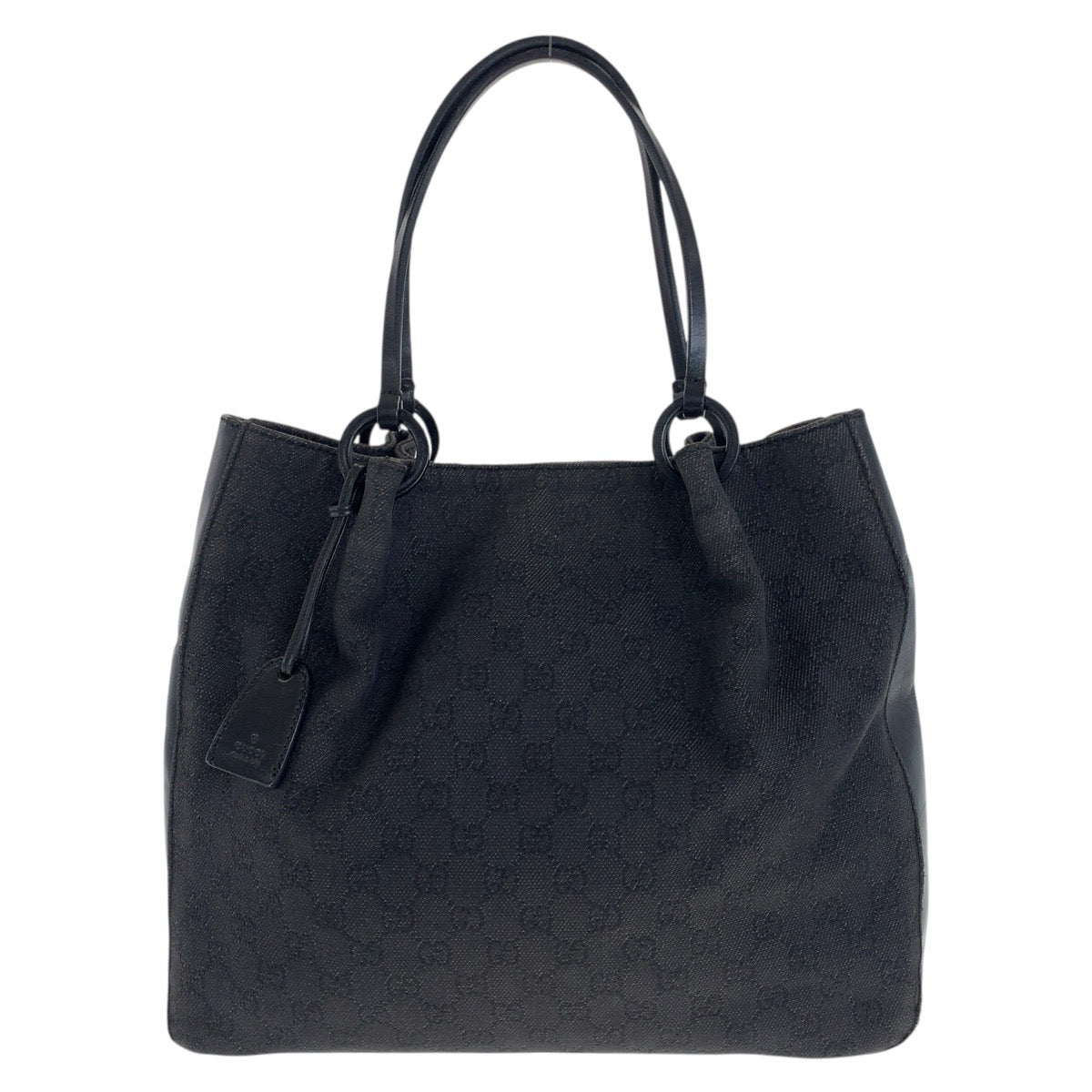 GUCCI Tote Bag 101920 GG canvas Black SilverMetal