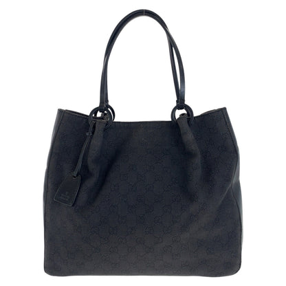 GUCCI Tote Bag 101920 GG canvas Black SilverMetal