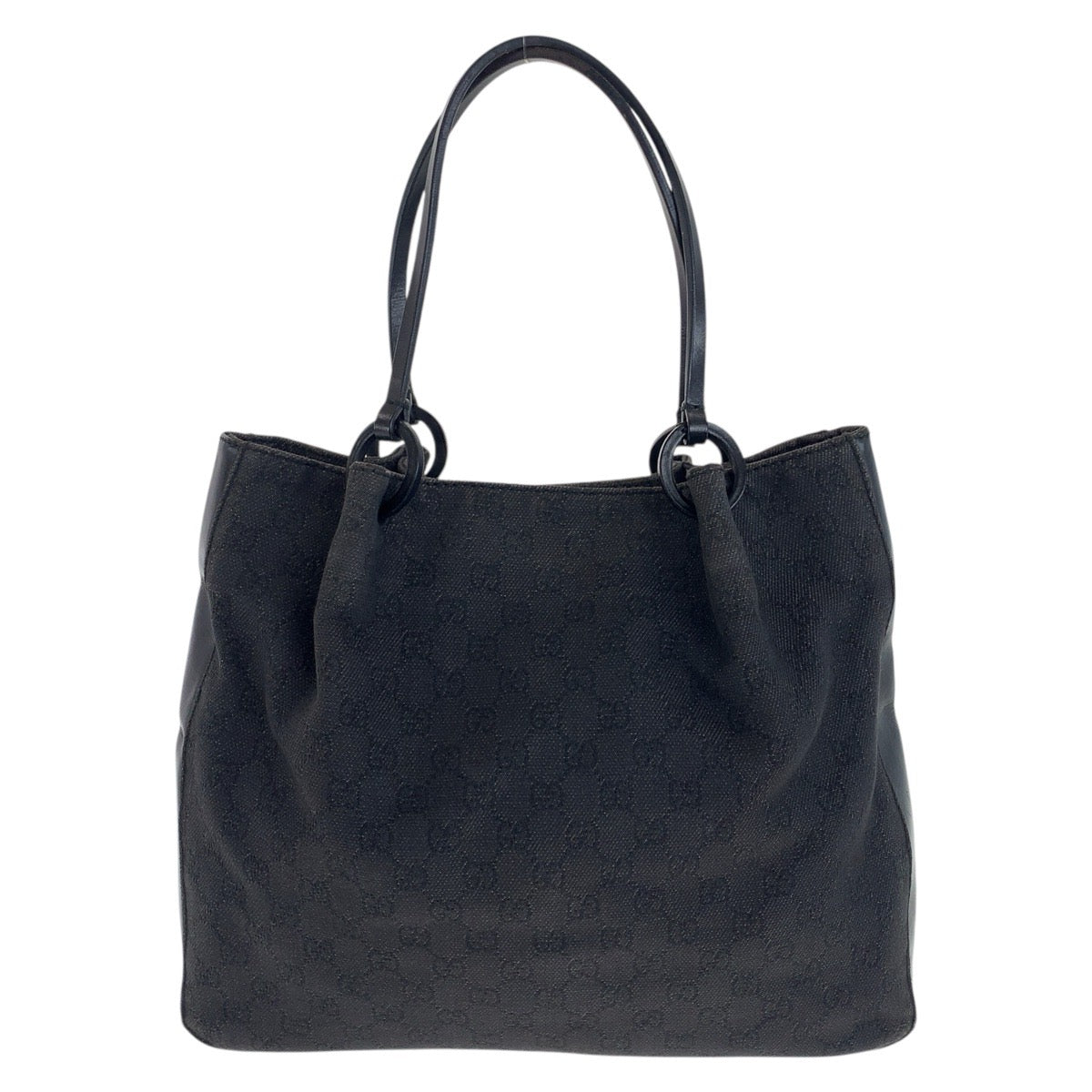 GUCCI Tote Bag 101920 GG canvas Black SilverMetal