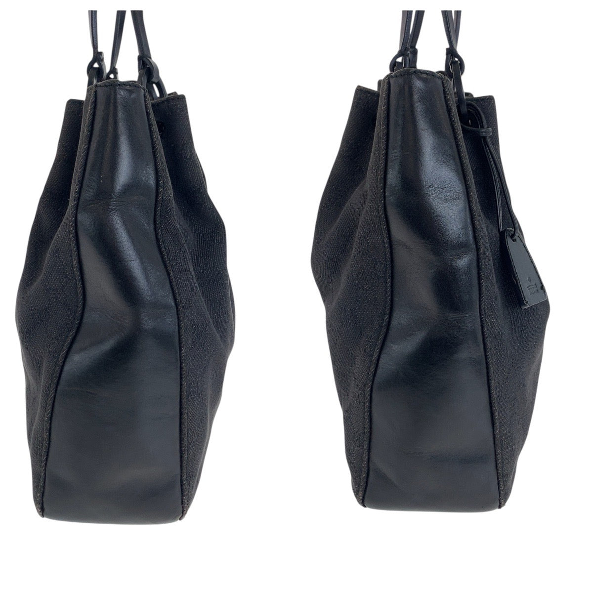 GUCCI Tote Bag 101920 GG canvas Black SilverMetal