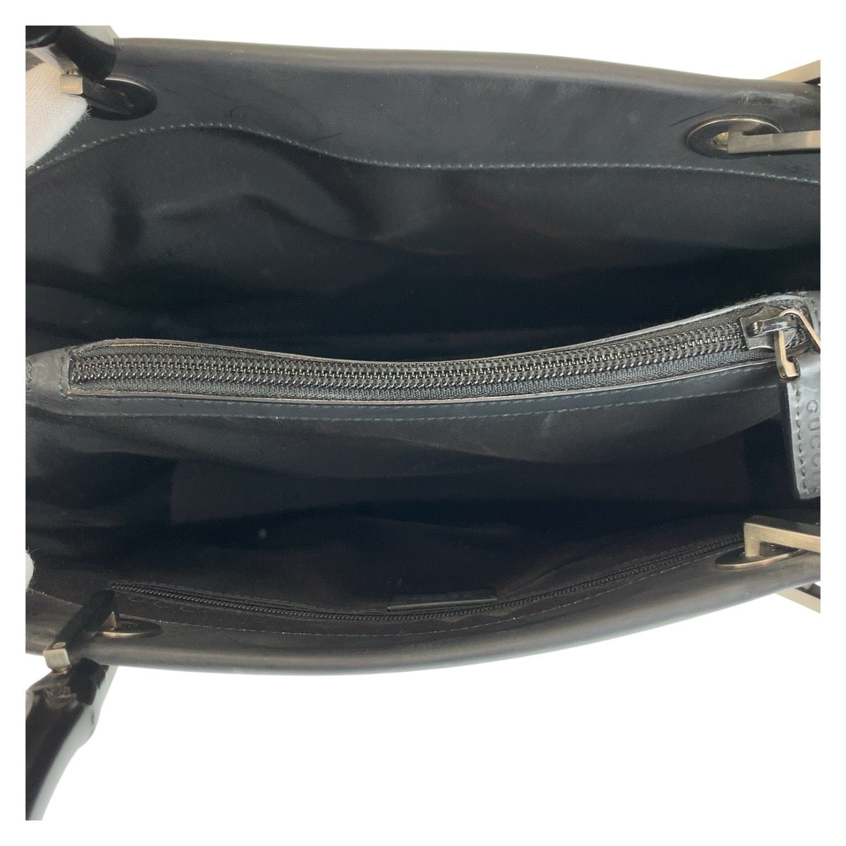 GUCCI Handbag 002 1010 leather Black black Bamboo