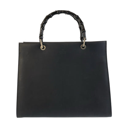 GUCCI Handbag 002 1010 leather Black black Bamboo