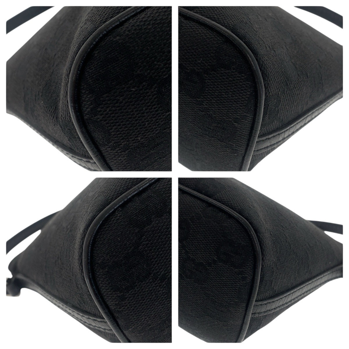 GUCCI Handbag 07198 GG canvas Black SilverMetal