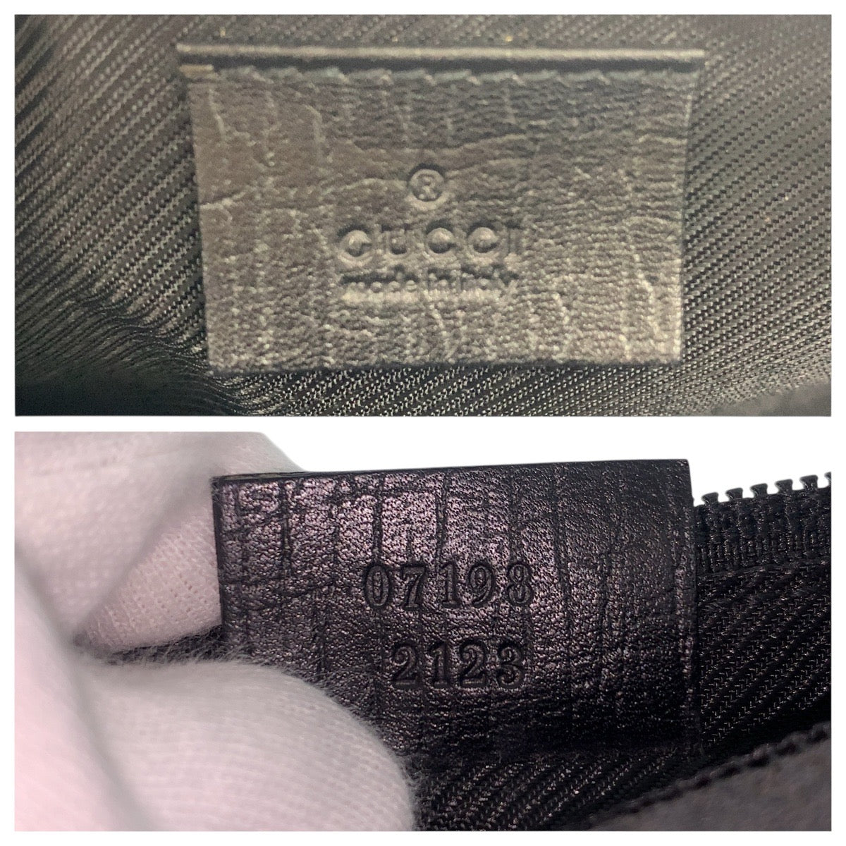 GUCCI Handbag 07198 GG canvas Black SilverMetal