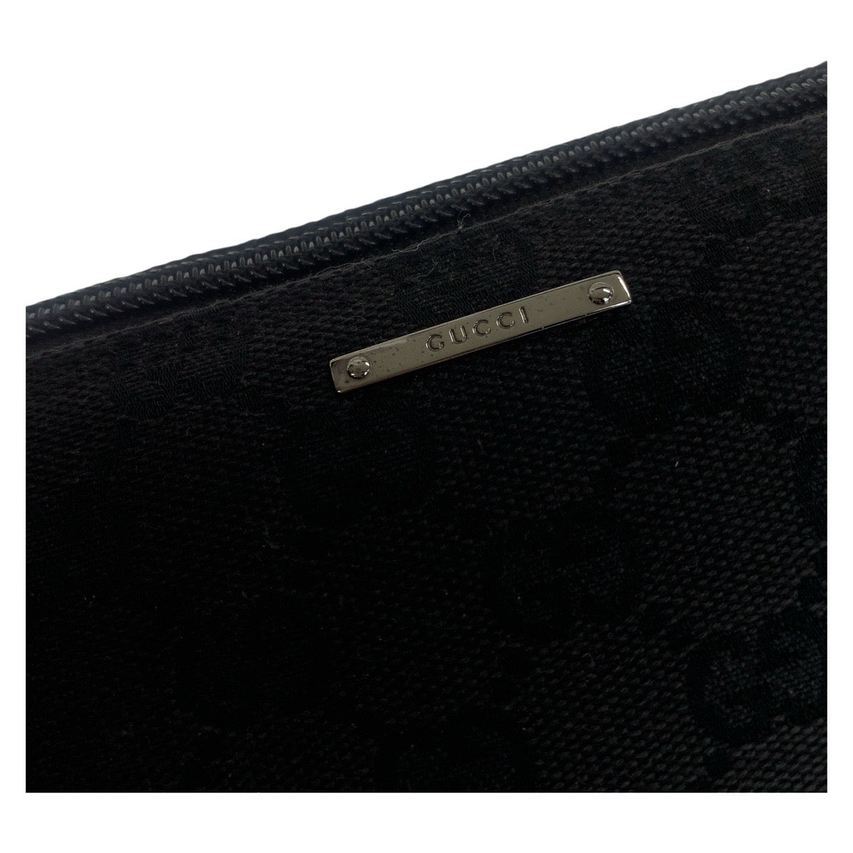 GUCCI Handbag 07198 GG canvas Black SilverMetal