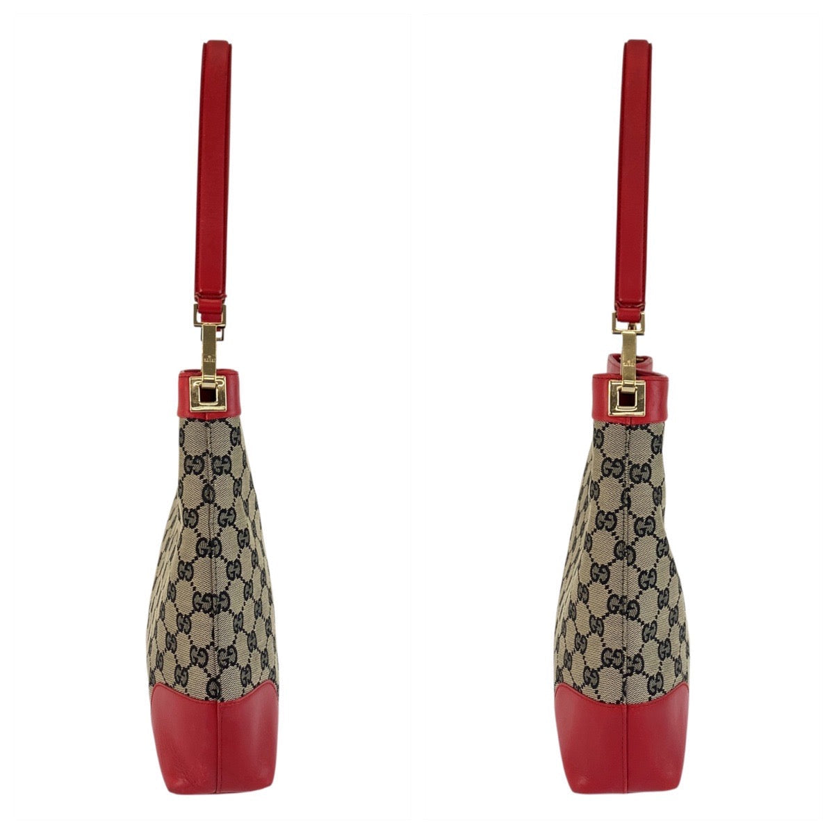 GUCCI Shoulder Bag 001 4231 GG canvas Beige Red Gold Metal