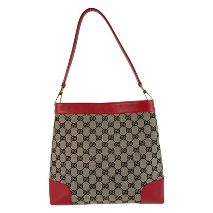GUCCI Shoulder Bag 001 4231 GG canvas Beige Red Gold Metal