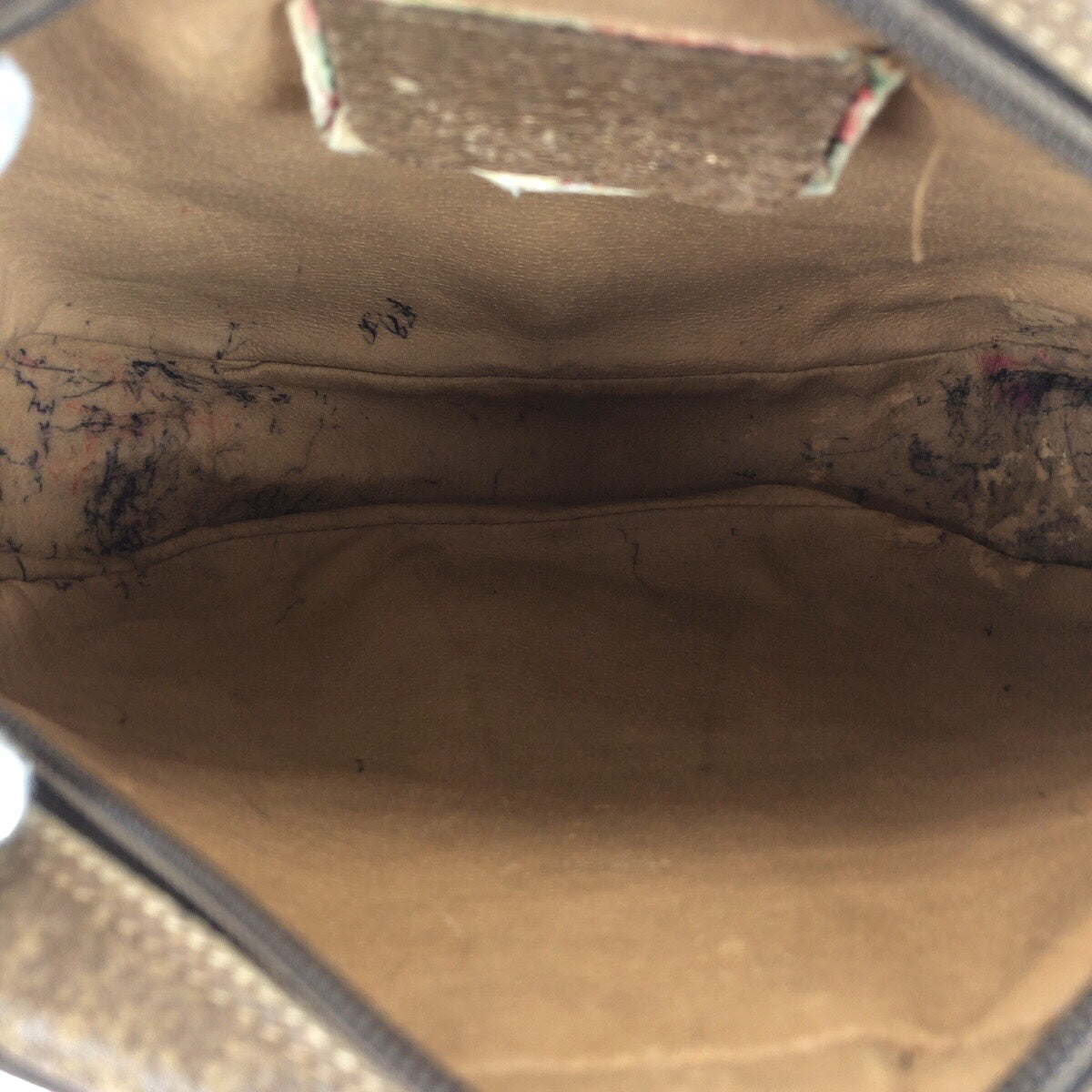 GUCCI Clutch bag 89 01 034 GG Supreme Canvas Beige brown Sherry line