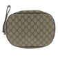 GUCCI Clutch bag 89 01 034 GG Supreme Canvas Beige brown Sherry line