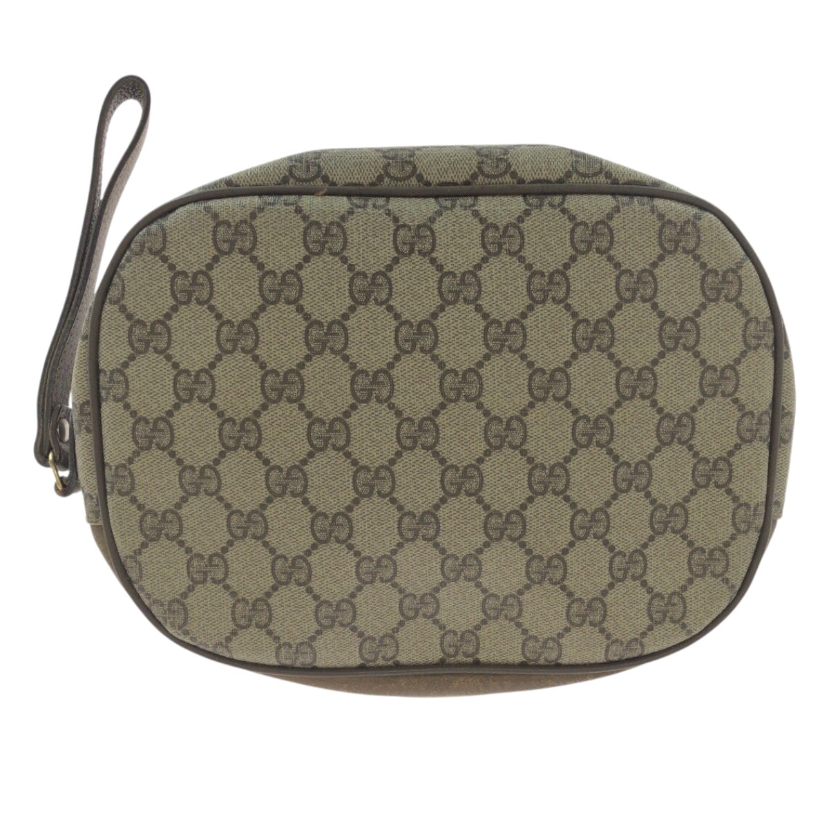 GUCCI Clutch bag 89 01 034 GG Supreme Canvas Beige brown Sherry line