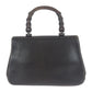 GUCCI Handbag 000 406 0147 leather Brown Gold Metal Old Gucci Bamboo