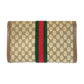 GUCCI Clutch bag 89 01 007 GG Supreme Canvas Beige Gold Metal Sherry line