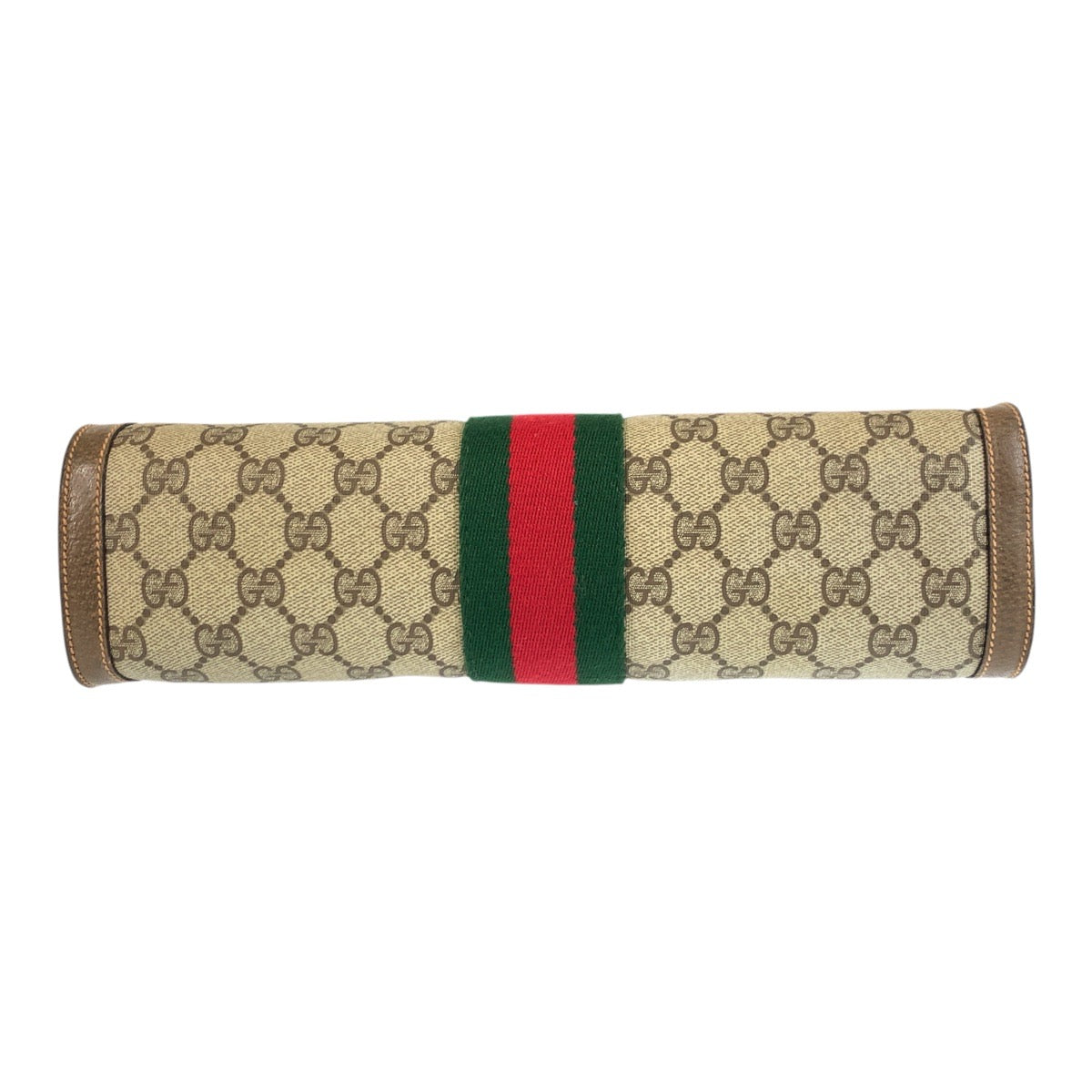 GUCCI Clutch bag 89 01 007 GG Supreme Canvas Beige Gold Metal Sherry line