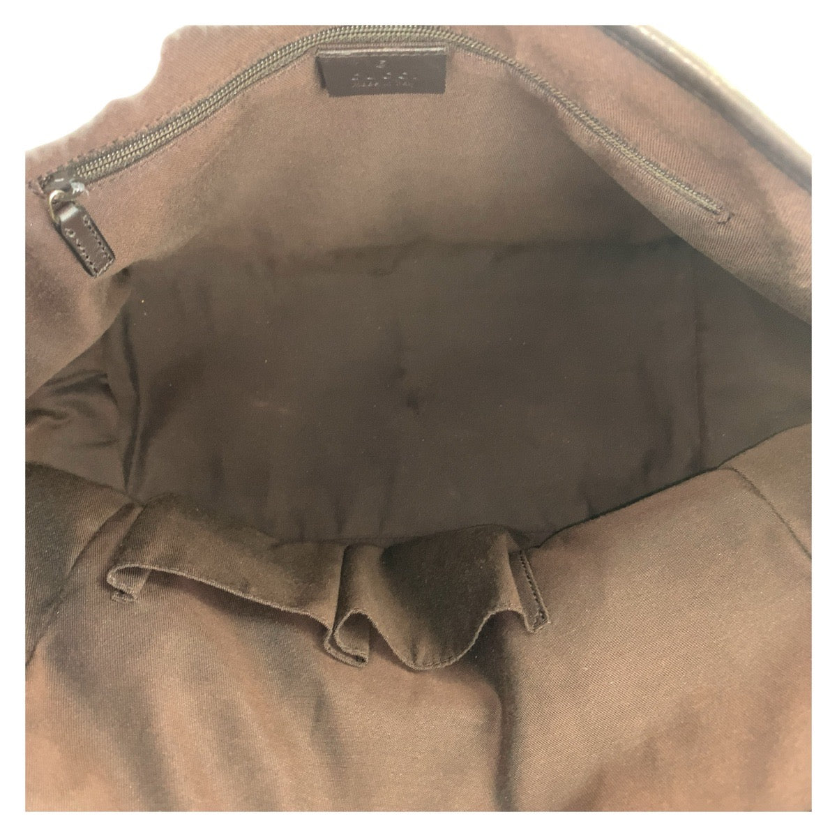 GUCCI Tote Bag 169946 GG canvas Beige Dark Brown Gold Metal Newbrit