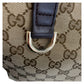 GUCCI Tote Bag 169946 GG canvas Beige Dark Brown Gold Metal Newbrit