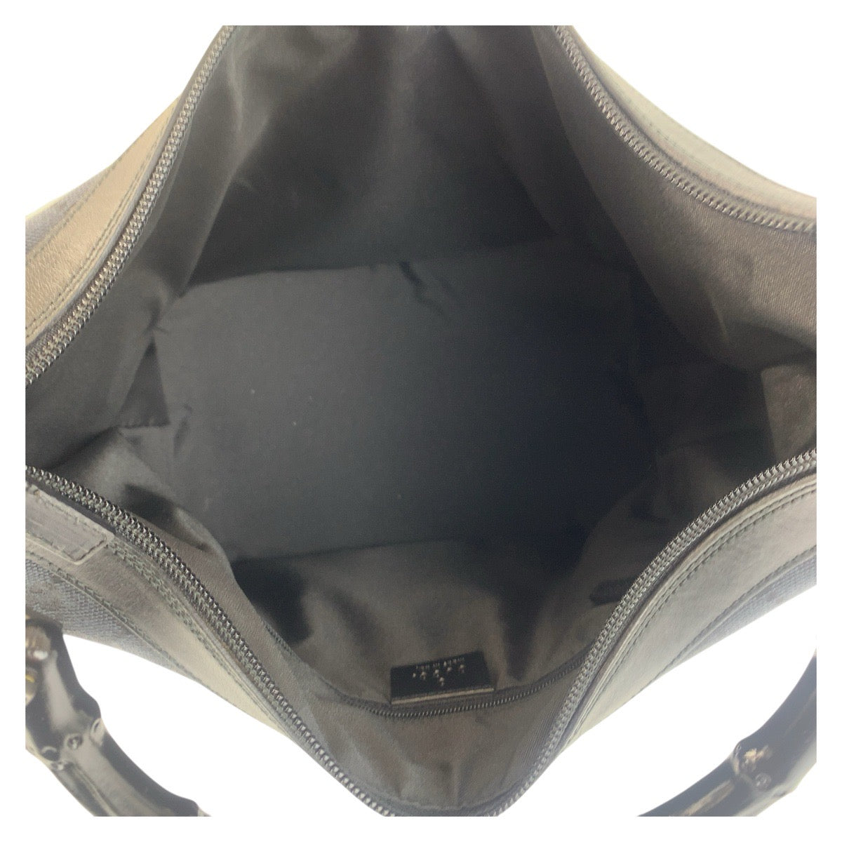 GUCCI Shoulder Bag 000 0531 GG canvas Black black Bamboo