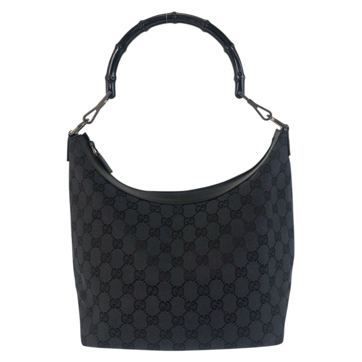 GUCCI Shoulder Bag 000 0531 GG canvas Black black Bamboo