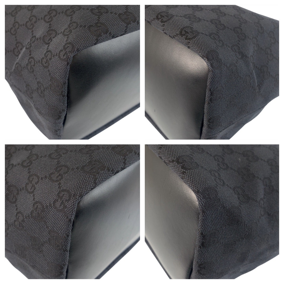 GUCCI Shoulder Bag 000 0531 GG canvas Black black Bamboo