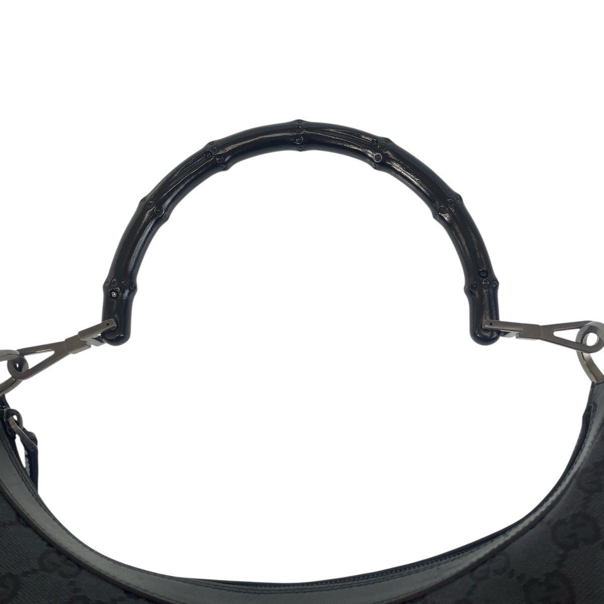GUCCI Shoulder Bag 000 0531 GG canvas Black black Bamboo