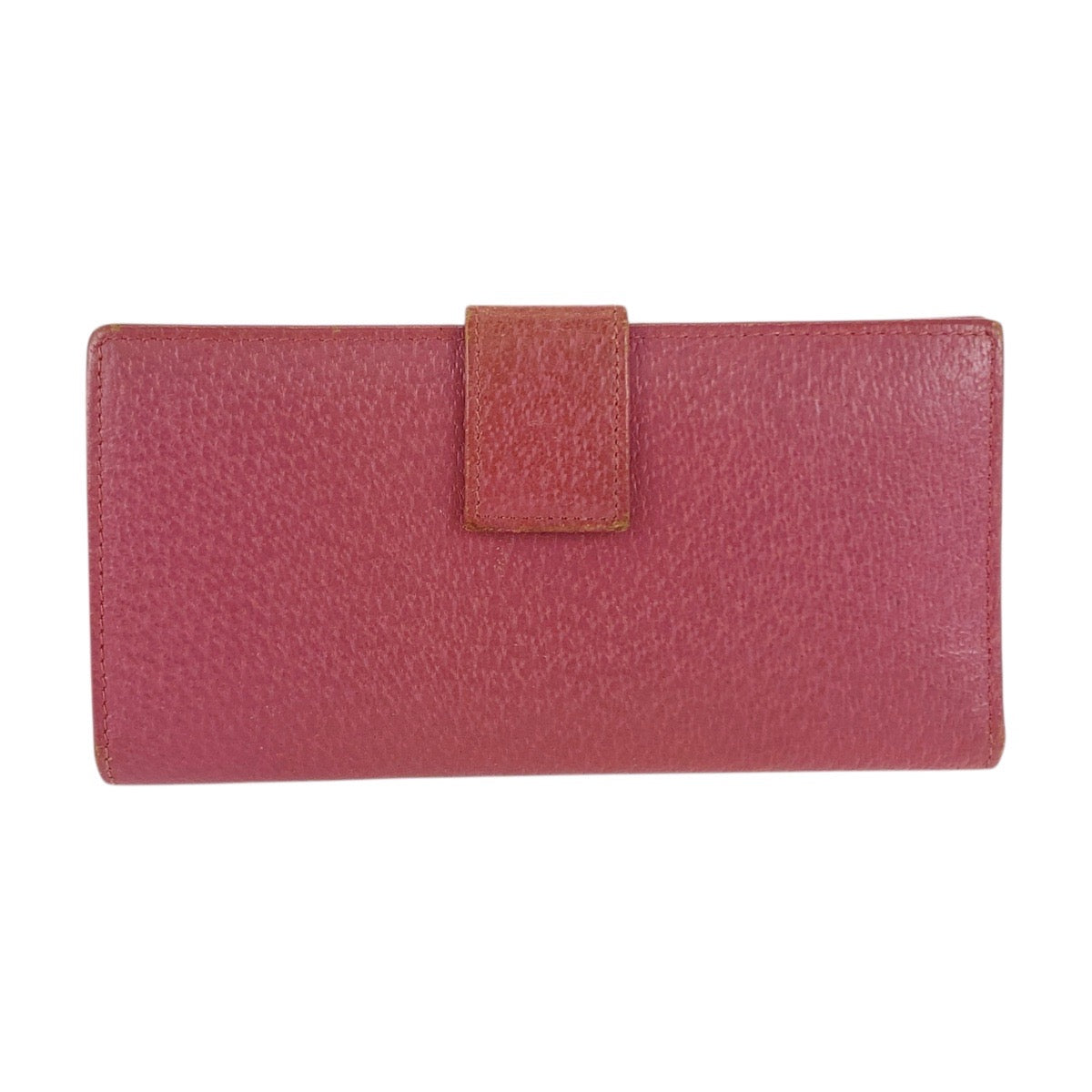 GUCCI Long Wallet Purse 143689 leather Pink SilverMetal