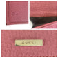 GUCCI Long Wallet Purse 143689 leather Pink SilverMetal