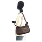 PRADA Shoulder Bag leather Brown logo