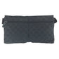 GUCCI Sling bag 28566 GG canvas Black SilverMetal