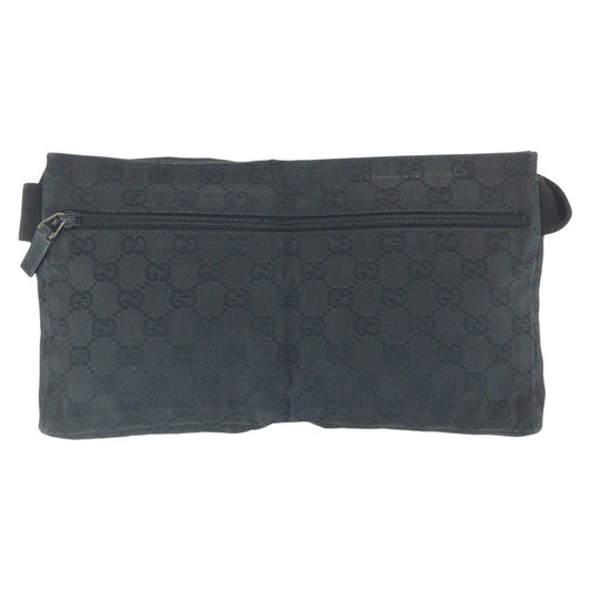 GUCCI Sling bag 28566 GG canvas Black SilverMetal
