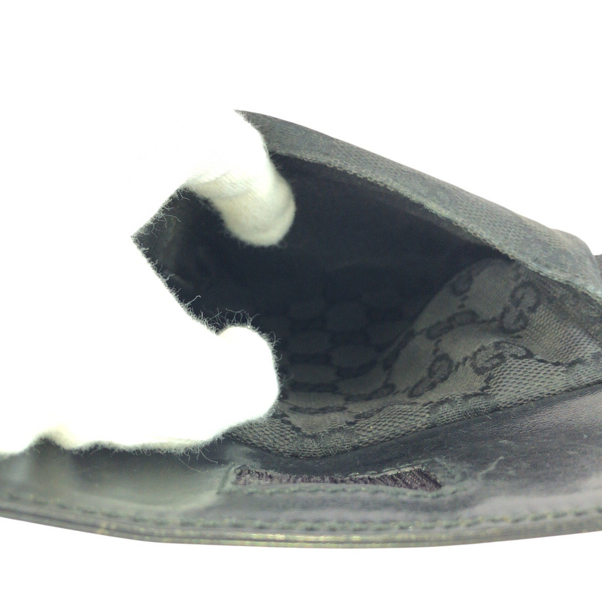 GUCCI Sling bag 28566 GG canvas Black SilverMetal