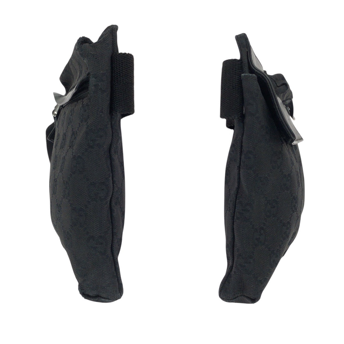 GUCCI Sling bag 28566 GG canvas Black SilverMetal