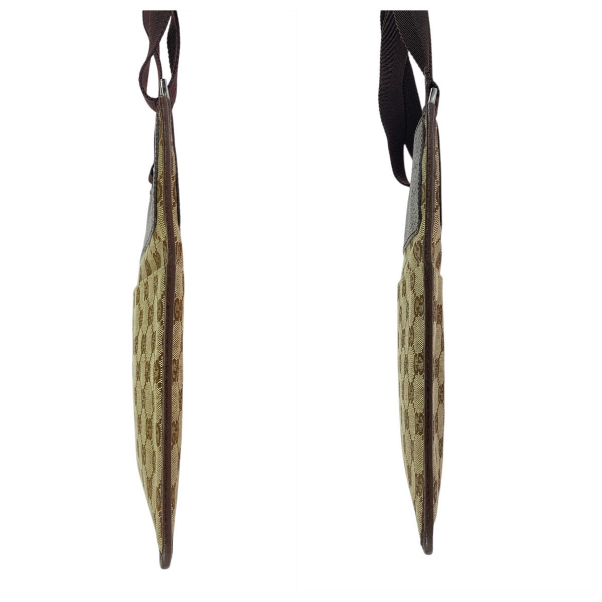 GUCCI Shoulder Bag 27639 GG canvas Brown Beige SilverMetal