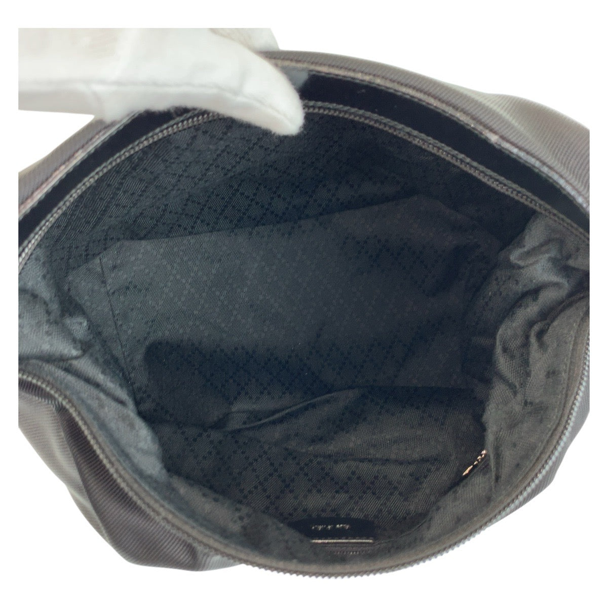 GUCCI Shoulder Bag 000 2214 0531 Nylon Black SilverMetal Bamboo