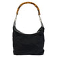 GUCCI Shoulder Bag 000 2214 0531 Nylon Black SilverMetal Bamboo