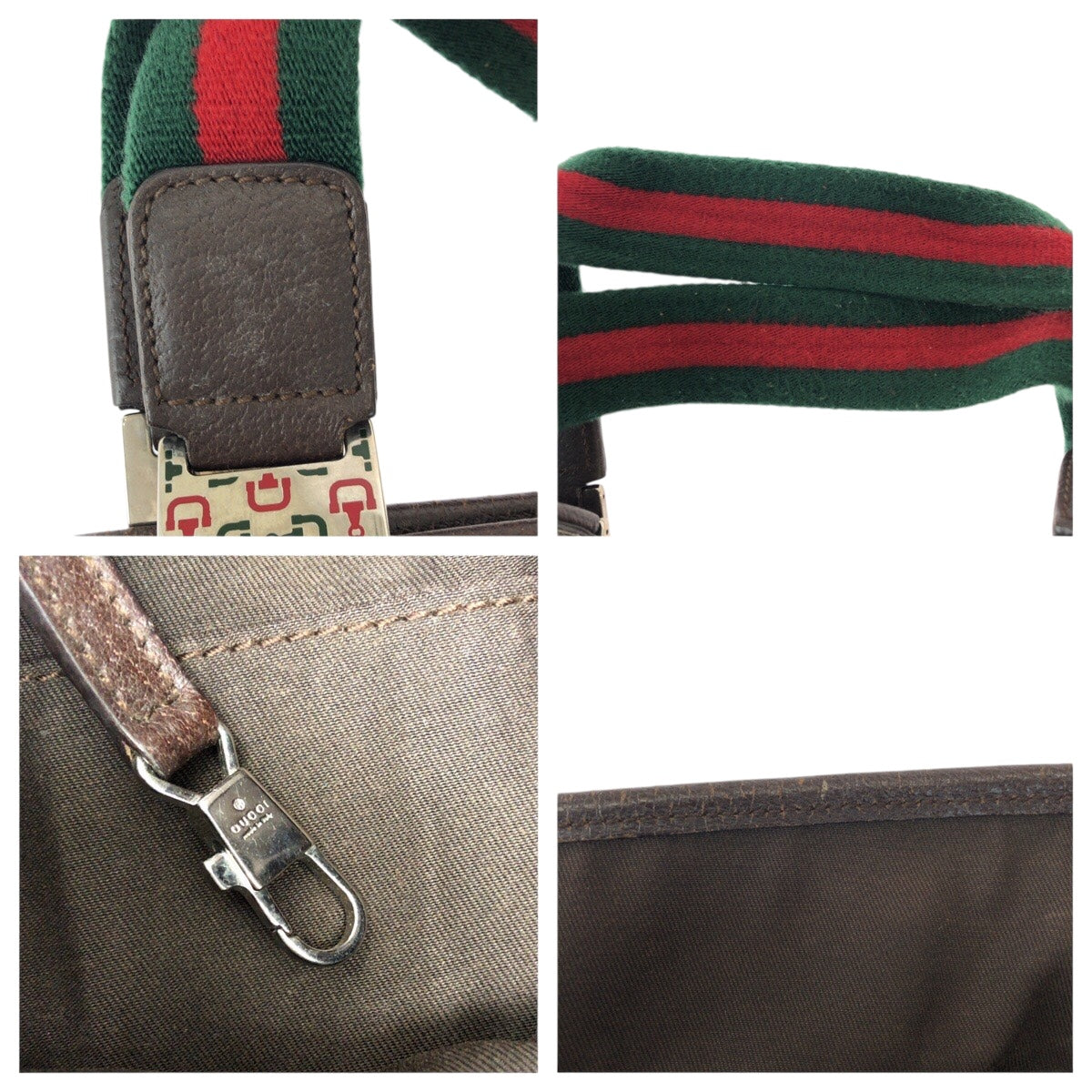 GUCCI Tote Bag 145758 GG canvas Beige SilverMetal Sherry line GG pattern