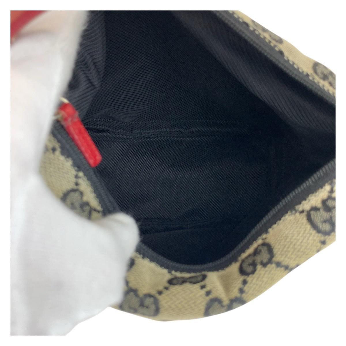 GUCCI Handbag 039 1147 GG canvas Beige red